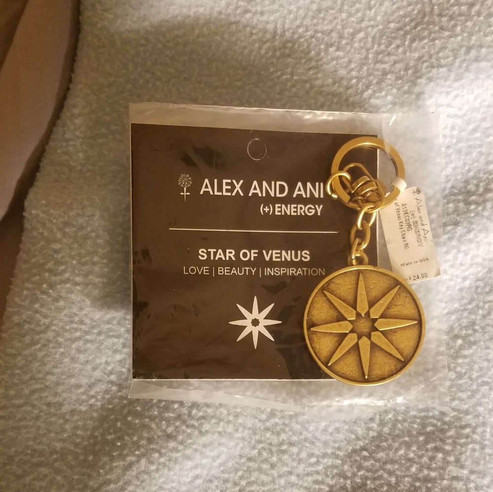 Alex and Ani Star of Venus Keychain